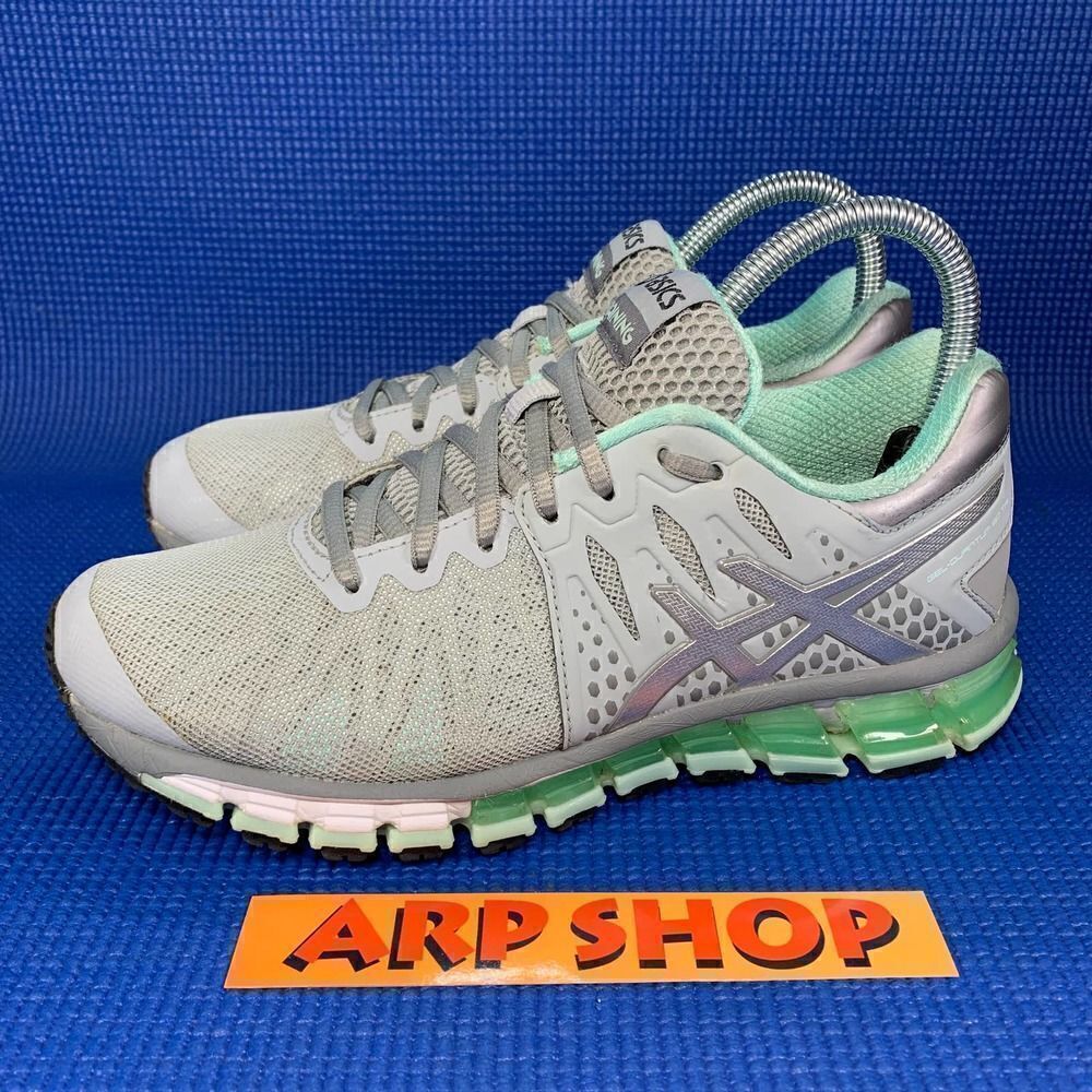 ASICS GEL-QUANTUM 180 TR Women`s Size 6.5 - Grey/Mint Training Shoes S660Y